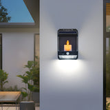 Candle-shaped outdoor solar wall lamp: Solar porch lamp from dusk to dawn, sensor-protected waterproof lamp cover, suitable for patios, garages, gardens, barns, farmhouses, houses, etc.