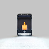 Candle-shaped outdoor solar wall lamp: Solar porch lamp from dusk to dawn, sensor-protected waterproof lamp cover, suitable for patios, garages, gardens, barns, farmhouses, houses, etc.