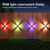 Solar Fence Lights Outdoor, New Up Down Lighting Fence Lights Solar Powered  , IP65 Waterproof Solar Wall Light for Backyard Wall Pathway Deck Patio Decor