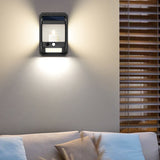 Candle-shaped outdoor solar wall lamp: Solar porch lamp from dusk to dawn, sensor-protected waterproof lamp cover, suitable for patios, garages, gardens, barns, farmhouses, houses, etc.