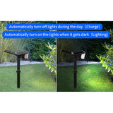 Solar Lights Outdoor Waterproof IP65, Auto On/Off Solar Spot Lights, Solar Powered Garden, 2-in-1 Solars Landscape Light，Spot Lights Outdoor ,Larger Battery, Long-lasting Power Supply