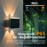 Solar Fence Lights Outdoor, New Up Down Lighting Fence Lights Solar Powered  , IP65 Waterproof Solar Wall Light for Backyard Wall Pathway Deck Patio Decor
