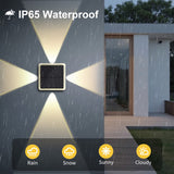 Solar Fence Lights Outdoor, New Up Down Lighting Fence Lights Solar Powered  , IP65 Waterproof Solar Wall Light for Backyard Wall Pathway Deck Patio Decor