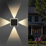 Solar Fence Lights Outdoor, New Up Down Lighting Fence Lights Solar Powered  , IP65 Waterproof Solar Wall Light for Backyard Wall Pathway Deck Patio Decor