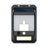 Candle-shaped outdoor solar wall lamp: Solar porch lamp from dusk to dawn, sensor-protected waterproof lamp cover, suitable for patios, garages, gardens, barns, farmhouses, houses, etc.