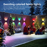 Solar Fence Lights Outdoor, New Up Down Lighting Fence Lights Solar Powered  , IP65 Waterproof Solar Wall Light for Backyard Wall Pathway Deck Patio Decor