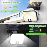 Solar Motion sensor Lights Outdoor,  Split Solar Lights Outside , Waterproof Solar Powered Security Light for Yard Wall Patio Indoor Garage