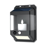 Candle-shaped outdoor solar wall lamp: Solar porch lamp from dusk to dawn, sensor-protected waterproof lamp cover, suitable for patios, garages, gardens, barns, farmhouses, houses, etc.