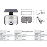 Solar Motion sensor Lights Outdoor,  Split Solar Lights Outside , Waterproof Solar Powered Security Light for Yard Wall Patio Indoor Garage