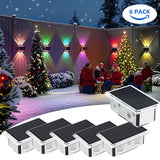 Solar Fence Lights Outdoor, New Up Down Lighting Fence Lights Solar Powered  , IP65 Waterproof Solar Wall Light for Backyard Wall Pathway Deck Patio Decor